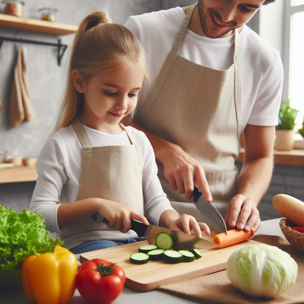 Kid preparing food