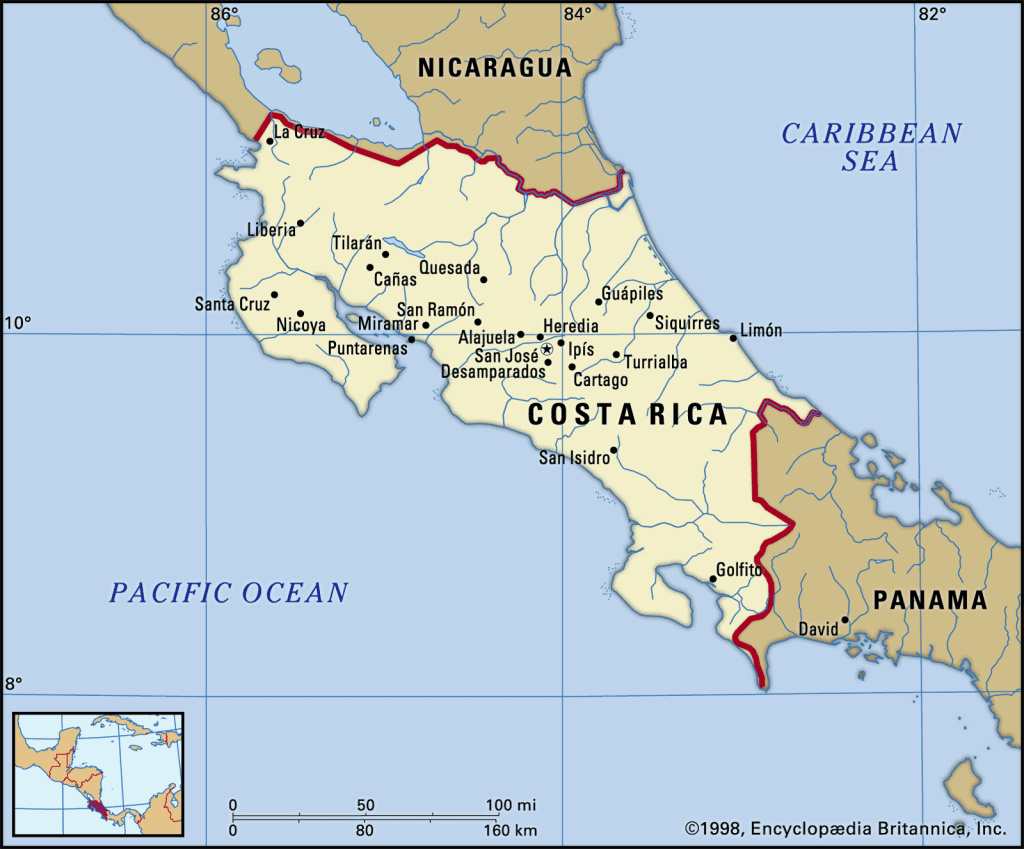Costa Rica Geographic Location