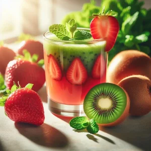 . Kiwi, Strawberry & Mint Juice