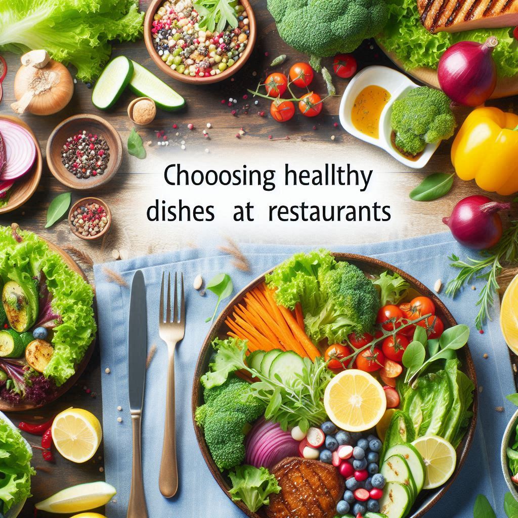 Healthy restaurant meal