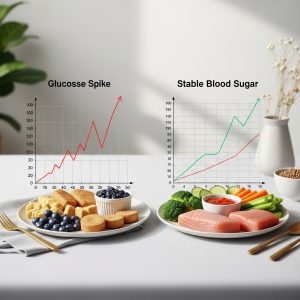 Glucose Spikes Explained: How to Order Your Food to Prevent Energy Crashes and Cravings
