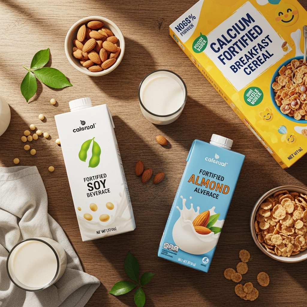 Fortified calcium foods
